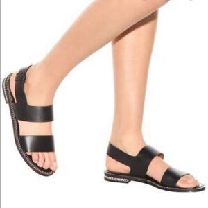 Givenchy leather chain trim sandals